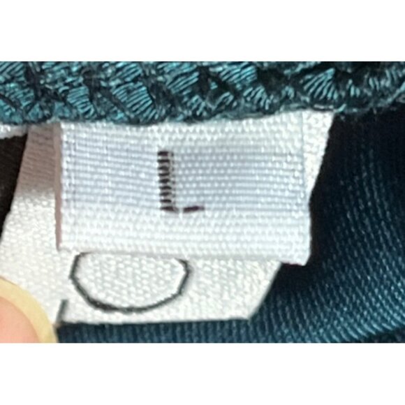 Teal Satin Dress Cap Sleeve Cowl Midi Maxi Formal Party Occasion Glam Womens L - Picture 8 of 13